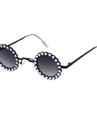 5259RH Unisex Small Round Vintage Inspired Rhinestone Encrusted Frame