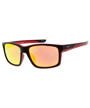 7777KSH/RV KUSH Plastic Small Rectangular Sports Wrap Frame w/ Color Mirror Lens