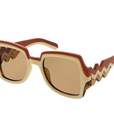 80534 Unisex Plastic Large Square Frame w/ Wavy Temple