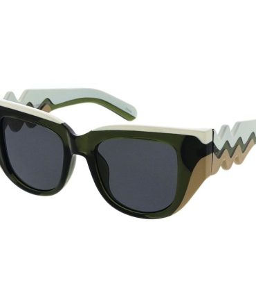 80535 Unisex Plastic Large Cat Eye Frame w/ Wavy Temple