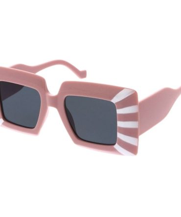80590 Unisex Plastic Large Square Striped Frame