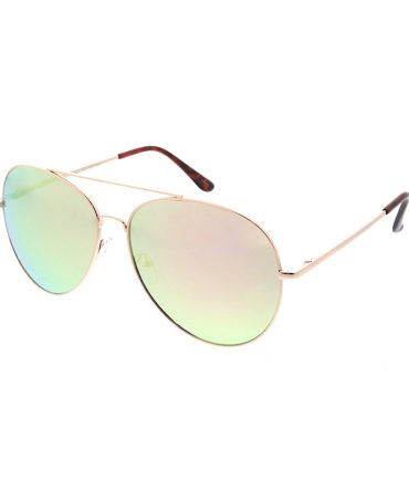 4102RV/MH Unisex Oversized Metal Aviator w/ Color Mirror Lens