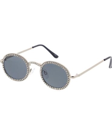 5072RH Unisex Medium Round Rhinestone Encrusted Frame