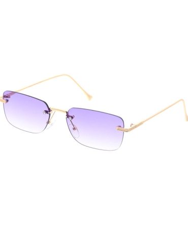 5130COL Unisex Metal Medium Vintage Inspired Square Rimless Frame
