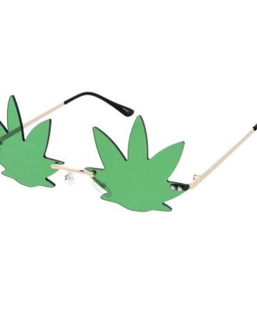 5268 Unisex Metal Medium Cannabis Rimless Novelty Frame