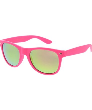 6485SFT/RV Unisex Plastic Classic Soft Rubberized Finish Color Frame WF w/ Color Mirror Lens