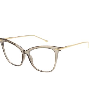 6970CLR Women’s Plastic Cat Eye Metal Temples w/ Clear Lens