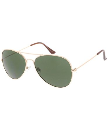 3688 Unisex Metal Standard Aviator w/ Grey-Green Lens