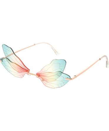 5013 Women’s Metal Small Double Dragonfly Wings Lens Novelty Frame
