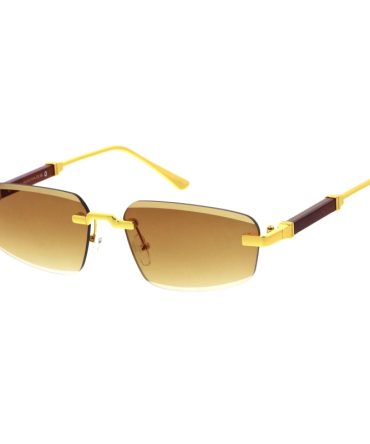 5335 Unisex Metal Medium Vintage Inspired Geometrical Frame w/ Diamond Cut Lens