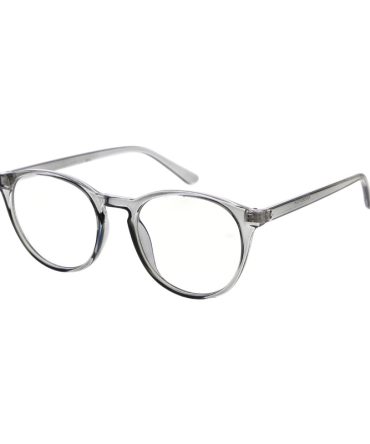 80025BLF/CLR Unisex Plastic Medium Round Classic Blue Light Filtering Clear Lens Computer Glasses