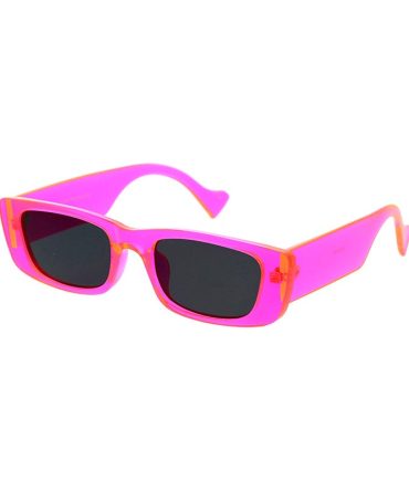 80053NEO Women’s Plastic Small Rectangular Hipster Vintage Inspired Crystal Neon Frame