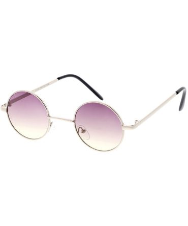 3730COL Unisex Metal Classic Small Round Lennon w/ Two Tone Lens