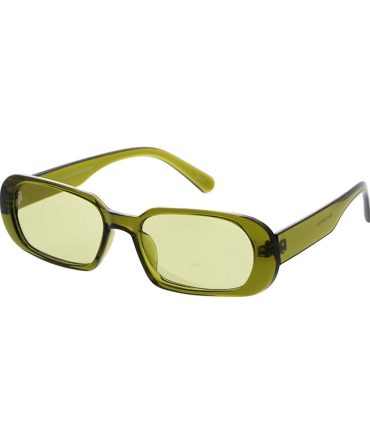80117CRY/COL Women’s Plastic Medium ’90s Vintage Inspired Rounded Rectangular Crystal Color Frame w/ Color Lens