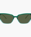 WD004/CLR Unisex Plastic Medium Square Frame w/ Bamboo Temples and Clear Lens