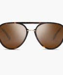 WD004/CLR Unisex Plastic Medium Square Frame w/ Bamboo Temples and Clear Lens