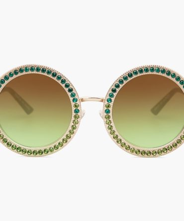 Shining Oversized Round Rhinestone Sunglasses Festival Gem Sunnies SJ1095