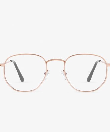 Classic Hexagon Rose Gold / Blue Block V.1