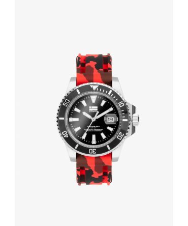Scuba Diving Red Camo Steel Black