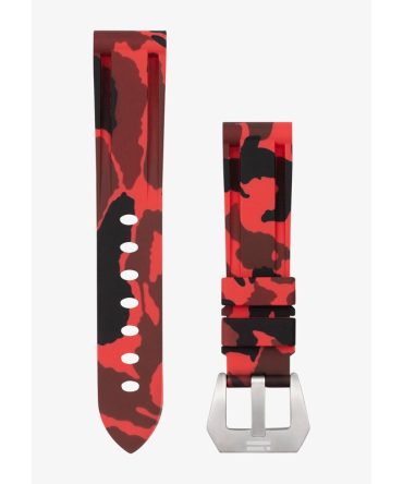 Silicone Band Camo Red