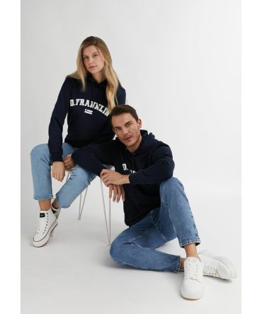 Varsity Hoodie Navy / White