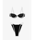 WD004/CLR Unisex Plastic Medium Square Frame w/ Bamboo Temples and Clear Lens