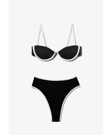 Wake Top + Wake Bottom Bikini Black