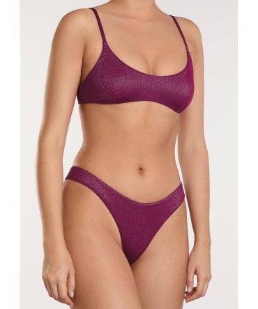 Zoe Top + Ava Bottom Mulberry Glimmer Bikini
