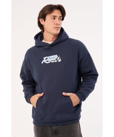 Common Need Radio Boxy Hoodie Navy