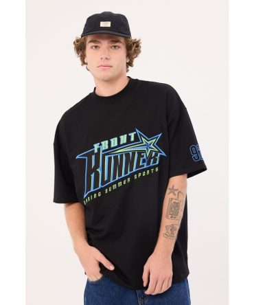 Front Runner Sports Star Tee Black Aqua