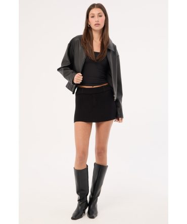 Lioness North Night Knit Skirt Onyx