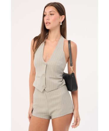 Lioness Renewal Halter Top Ash Stripe
