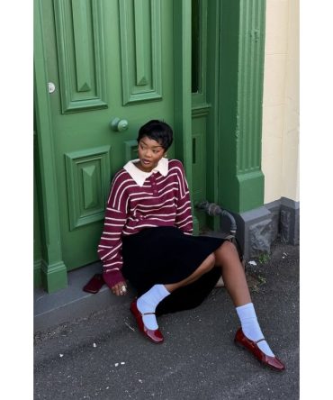 Lioness Rising Sun Knit Jersey Crimson