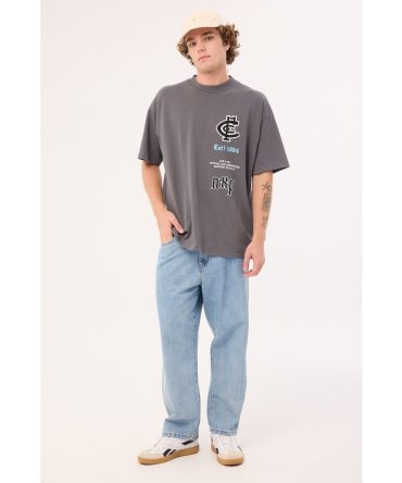 Nena & Pasadena Carlton Stack Tee Pigment Charcoal