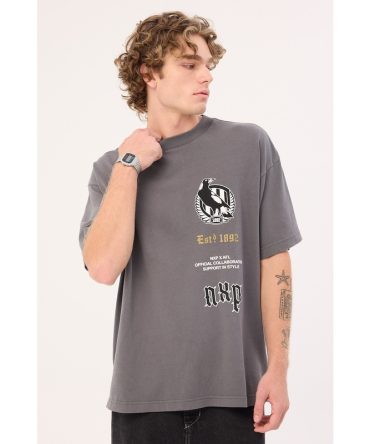 Nena & Pasadena Collingwood Stack Tee Pigment Charcoal
