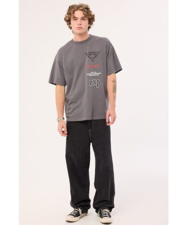 Nena & Pasadena Essendon Stack Tee Pigment Charcoal