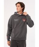 Xlarge LA Star Zip Thru Hood Black