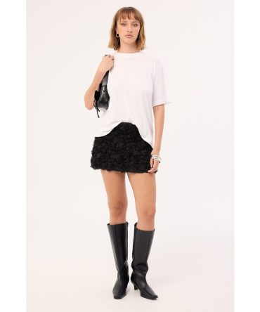 Perfect Stranger Rosie Rose Mini Skirt Black