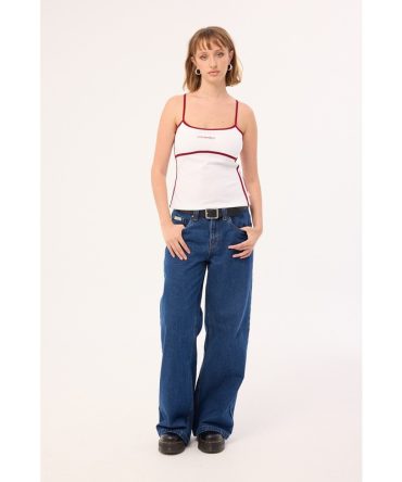 Rusty Wendy Wide Low Rise Jean Deep Sea Blue