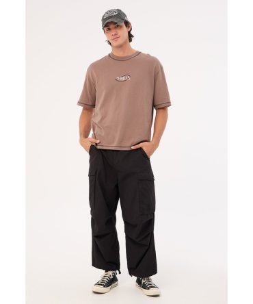 Thrills Big Loose Slacker Cargo Pant Black