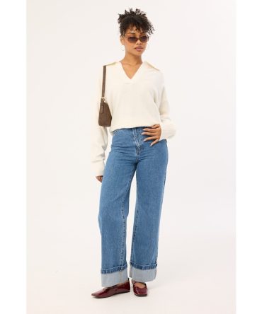 Abrand 94 High And Wide Cuffed Jean Eva Organic