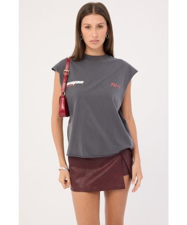 Neovision Torque Cropped Muscle Tank Washed Black