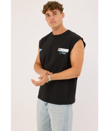 Common Need Vector Muscle Tank Black