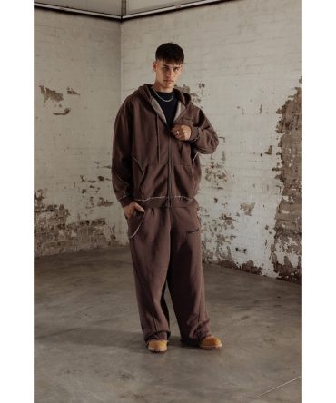 Neovision Cyber Super Baggy Sweatpant Washed Choc