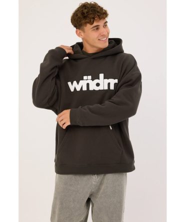 Wndrr Tone Hood Sweat Faded Black