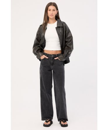 Worship Punter Sloucher Jean Black Rinse
