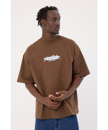 Worship Vanity Logo Oversize Tee Chocolate