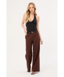 Perfect Stranger Menorca Low Rise Linen Pant White