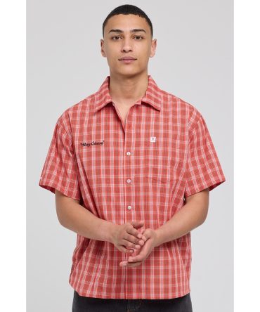 Worship All Class Short Sleeve Shirt Cherry Tomato Check