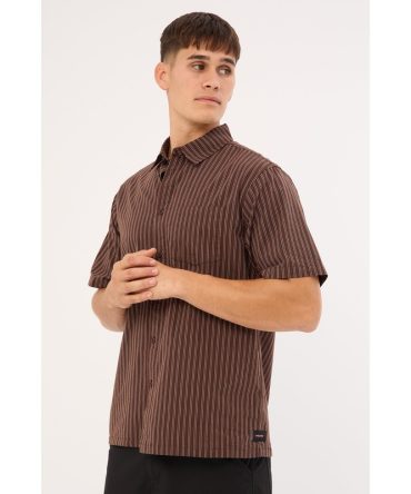 Former Reynolds Stripe Shirt Brown